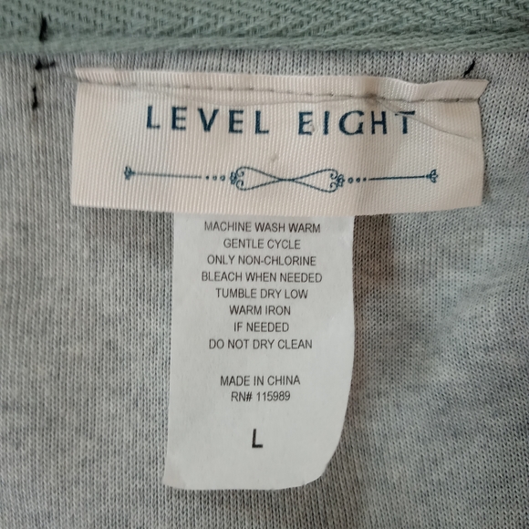 Level Eight Velour Velvet gray hooded jacket full - Picture 11 of 11